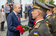 Tánaiste reaffirms Ireland's support for Ukraine and lays roses for fallen soldiers in Kyiv