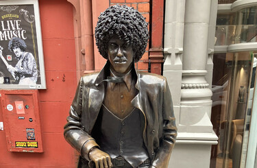 Phil Lynott statue needs repairs after being damaged by fans' plectrum  tributes