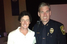 This is Pat Rollins, the police officer who gave Rory McIlroy a lift and helped Europe win the Ryder Cup