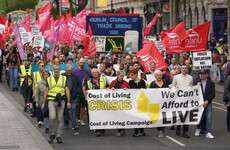 Protesters march through Dublin city centre over cost of living ahead of Budget Day