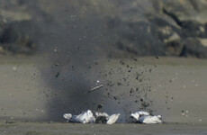 Controlled explosion on Sandymount Beach after historical device discovered