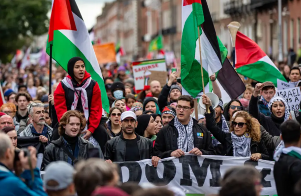 Thousands March In Palestinian Solidarity Demonstration In Dublin