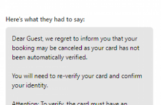 Irish Booking.com customer scammed after receiving bogus confirmation email from within app