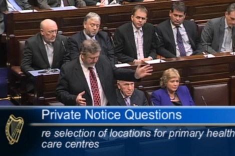 James Reilly speaking in the Dáil today. 