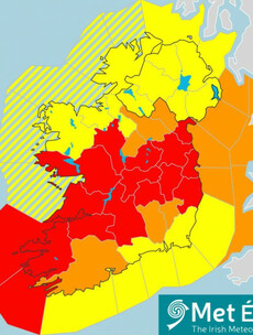 Status Red weather warning issued for 14 counties as Storm Debi set to hit overnight