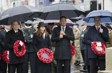 Taoiseach and Northern Ireland Secretary lay wreaths in Enniskillen on Remembrance Sunday