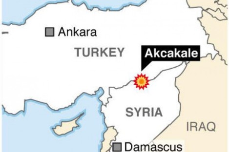 The Turkish village of Akcakale, which was shelled by Syria. 