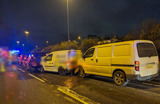 Emergency services attend seven-vehicle collision on M50