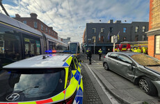 Luas services between The Point and Smithfield stopped after collision between car and tram