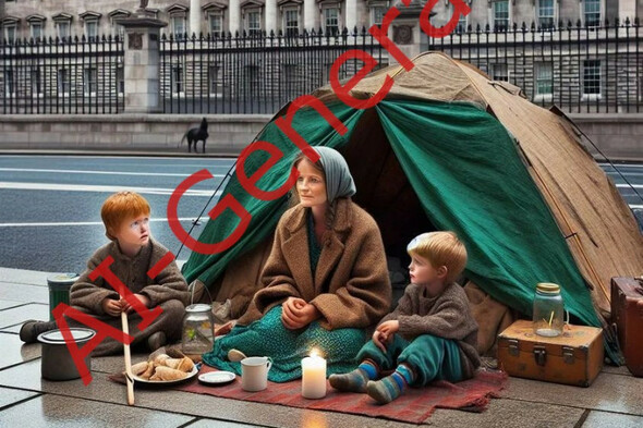 Debunked: Picture of Irish homeless woman and children is an AI-generated image - Vimarsana News