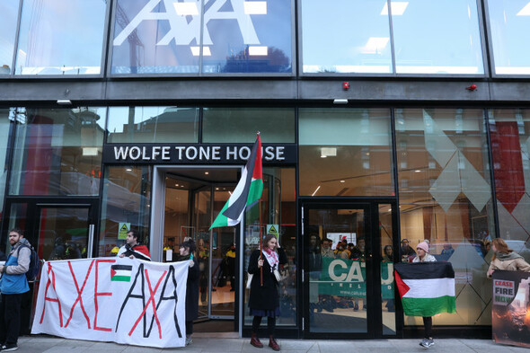 AXA offices in Dublin occupied by pro-Palestine activists - Vimarsana News