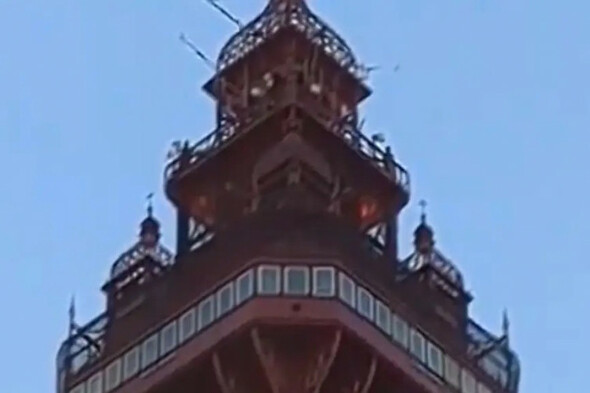 'Orange netting' responsible for reports of fire at England's historic Blackpool Tower - Vimarsana News