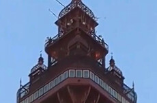 'Orange netting' responsible for reports of fire at England's historic Blackpool Tower