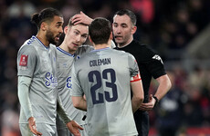 Everton to appeal against controversial red card shown to Calvert-Lewin
