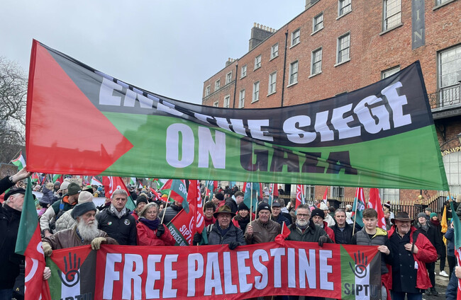 Thousands of pro-Palestine protesters gathered in Dublin as marches
