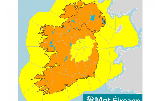 La tempête Isha frappera l’Irlande, avec des avertissements de vent orange émis pour la majeure partie du pays