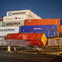 3,700 kg shipping containers blown down by high winds during Storm Isha at Dublin Port