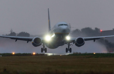 Amsterdam to Dublin to Stansted Storm Isha leads to planes