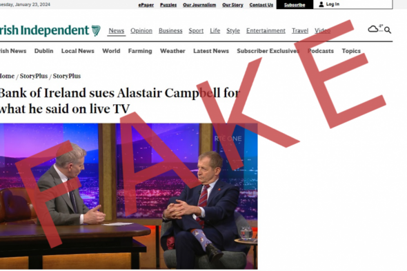 Debunked: Hoax ads featuring Alastair Campbell on the Late Late Show have proliferated on X.com - Vimarsana News