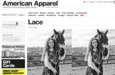 American Apparel thinks this bodiless horse will sell fanciful dressess