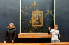 Protesters throw soup at Mona Lisa in Paris