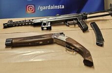 Two people arrested after gun seizures, including submachine gun and sawn-off shotgun, in Dublin