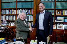 President Higgins returns to in-person duties after spending week in hospital