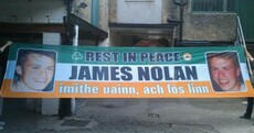 Pic of the day: Banner in memory of Irish supporter James Nolan