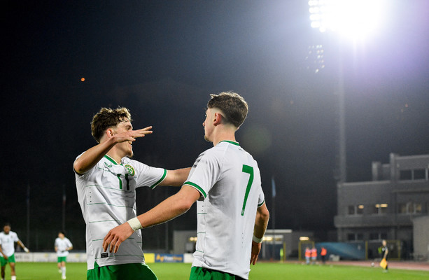 Rocco Fata segna una tripletta nella partita della Nazionale Under 21 dell'Irlanda a San Marino