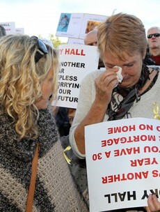 PICTURES: Tears at the Priory Hall protest march