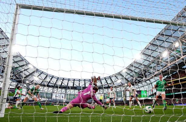 Spirited Ireland lose to European champions England in front of over 32,000 at the Aviva