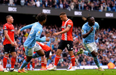 Five-star Manchester City cruise past Luton to go top of Premier League table