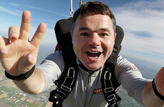 This is NOT a photo of Paschal Donohoe skydiving