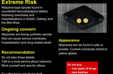 Strong warning issued after cluster of overdoses linked to yellow benzodiazepine tablets