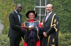 Olympic gold medallist Rudisha visits DCU as Irish missionary is honoured