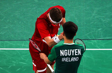 Ireland's Nhat Nguyen versus the towering Olympic champion showcase the beauty of badminton in Paris