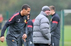 Ferdinand returns to Mancester United training after T-shirt spat