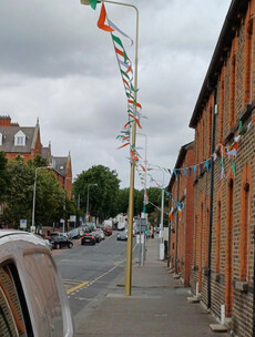 Golden lampposts adorn Portland Row as locals await Harrington's return