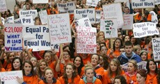 PHOTOS: Teachers protest over class sizes and unequal pay