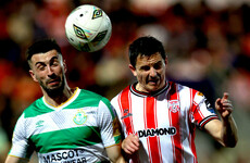 Late penalty drama as Derry City draw with Shamrock Rovers in LOI title race
