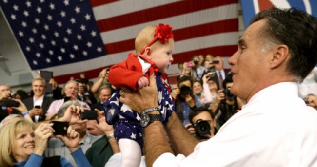 Obama v Romney: Who’s better at holding babies?