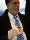 Mitt Romney eating his own face