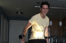 Paralympic skiier Josh Sundquist dresses up as leg lamp, wins Halloween