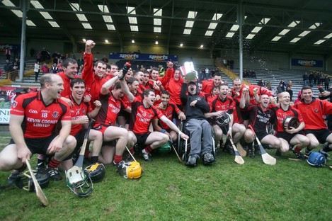 The Oulart-The-Ballagh team celebrating their recent Wexford county final success.