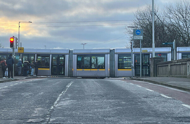 Dublin Commuters Face Delays as Luas Blocks Road Near City Centre