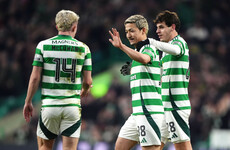 Stand-in centre forward Daizen Maeda's hat-trick helps Celtic prevail