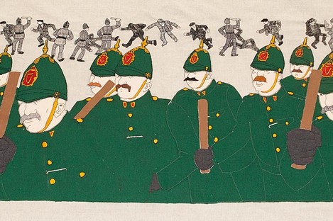 Part of the tapestry as designed by Robert Ballagh 