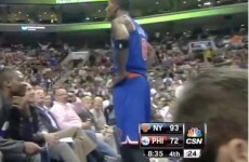 This Knicks player taunted innocent fans after throwing down a huge dunk