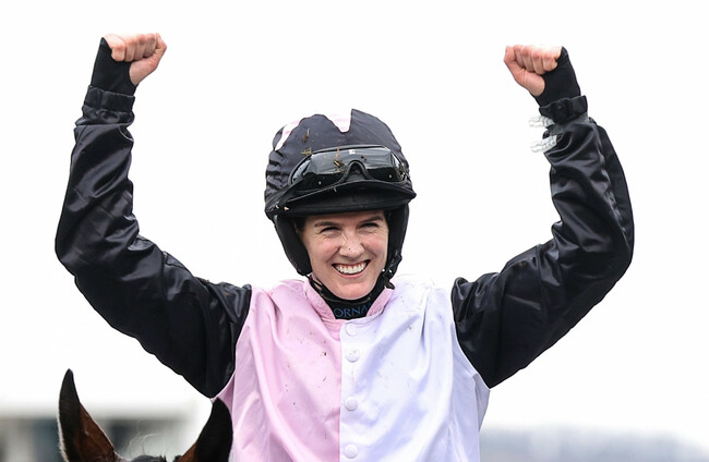 Rachael Blackmore celebrates first win of the week at Cheltenham Festival