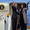 Back to work: Obama heads back to Washington as 'fiscal cliff' looms